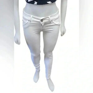 Hudson Midrise Collin  Skinny White Jeans BNWT Size 26